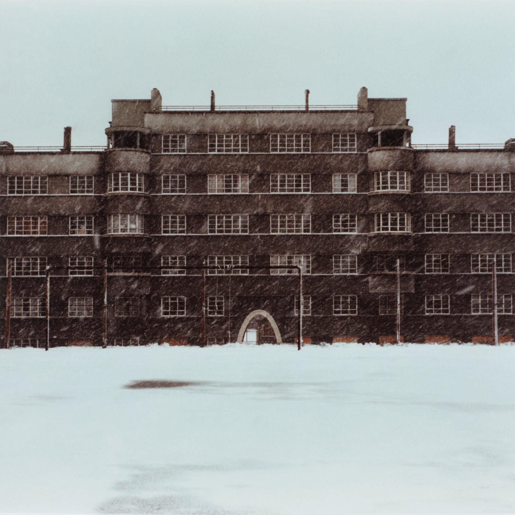 Wright House in Snow, Quarry Hill Flats, Leeds, 1977 - 7x9" Print