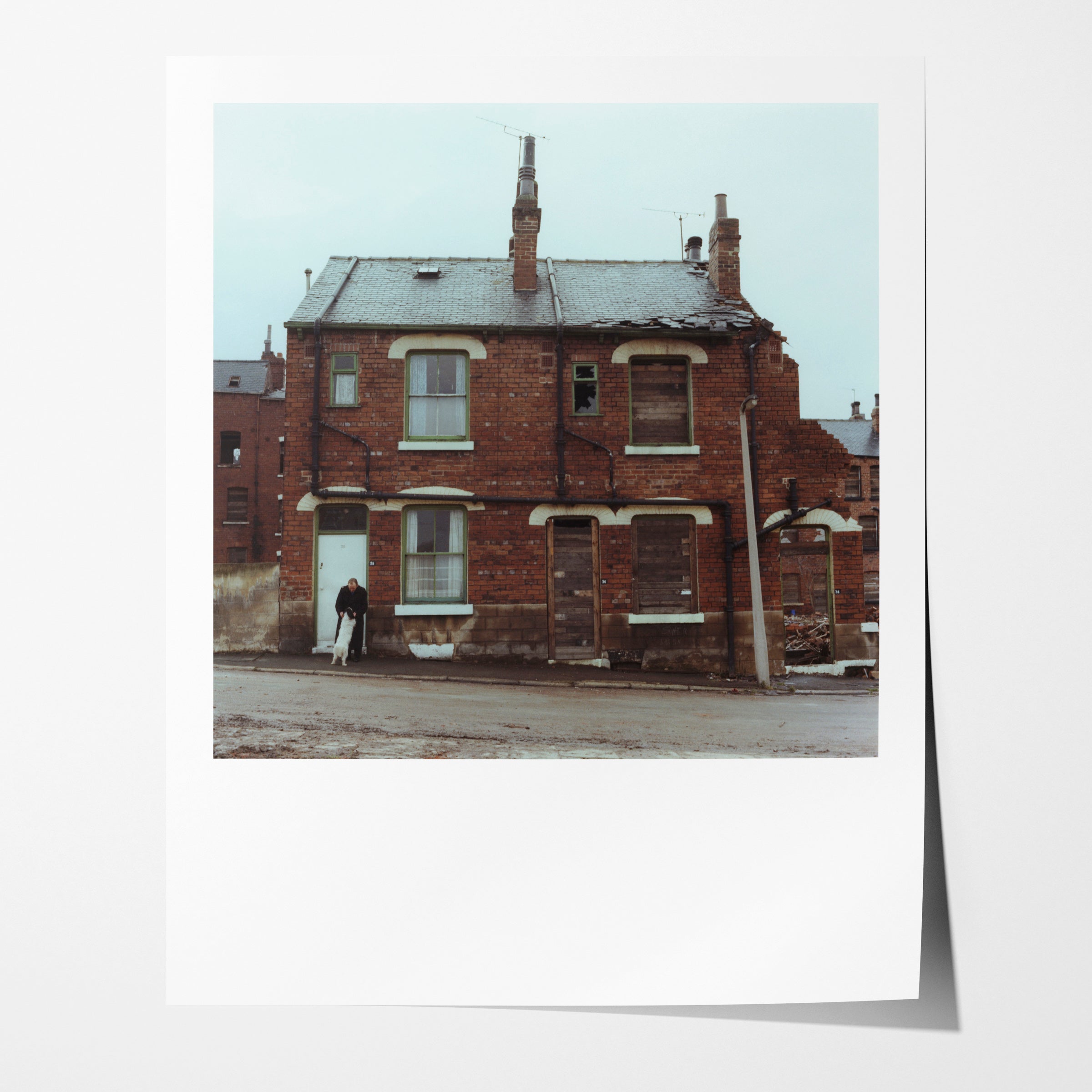 Leslie & his variously-named dog, Grosvenor Terrace, Leeds, 1978