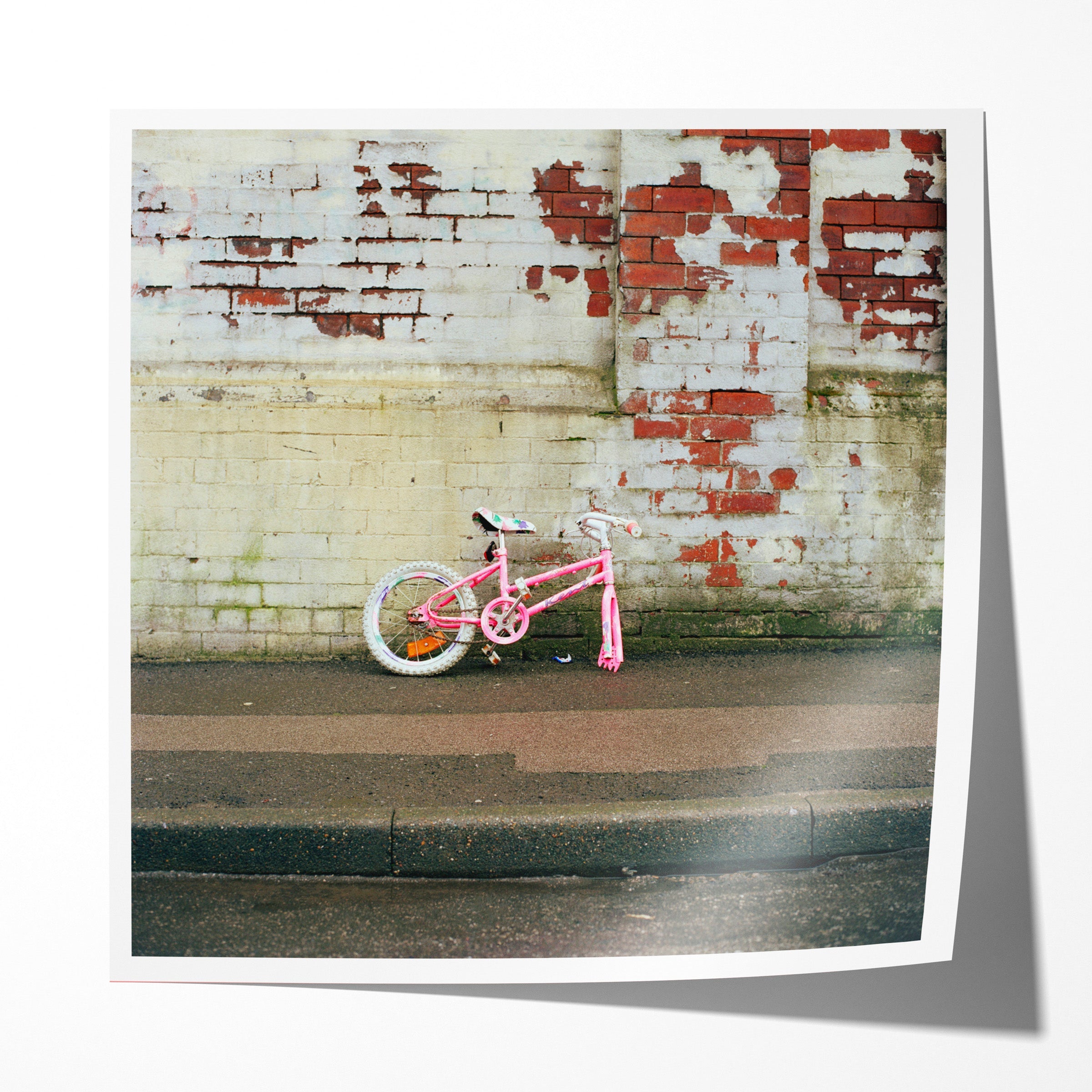 Abandoned Pink Bicycle