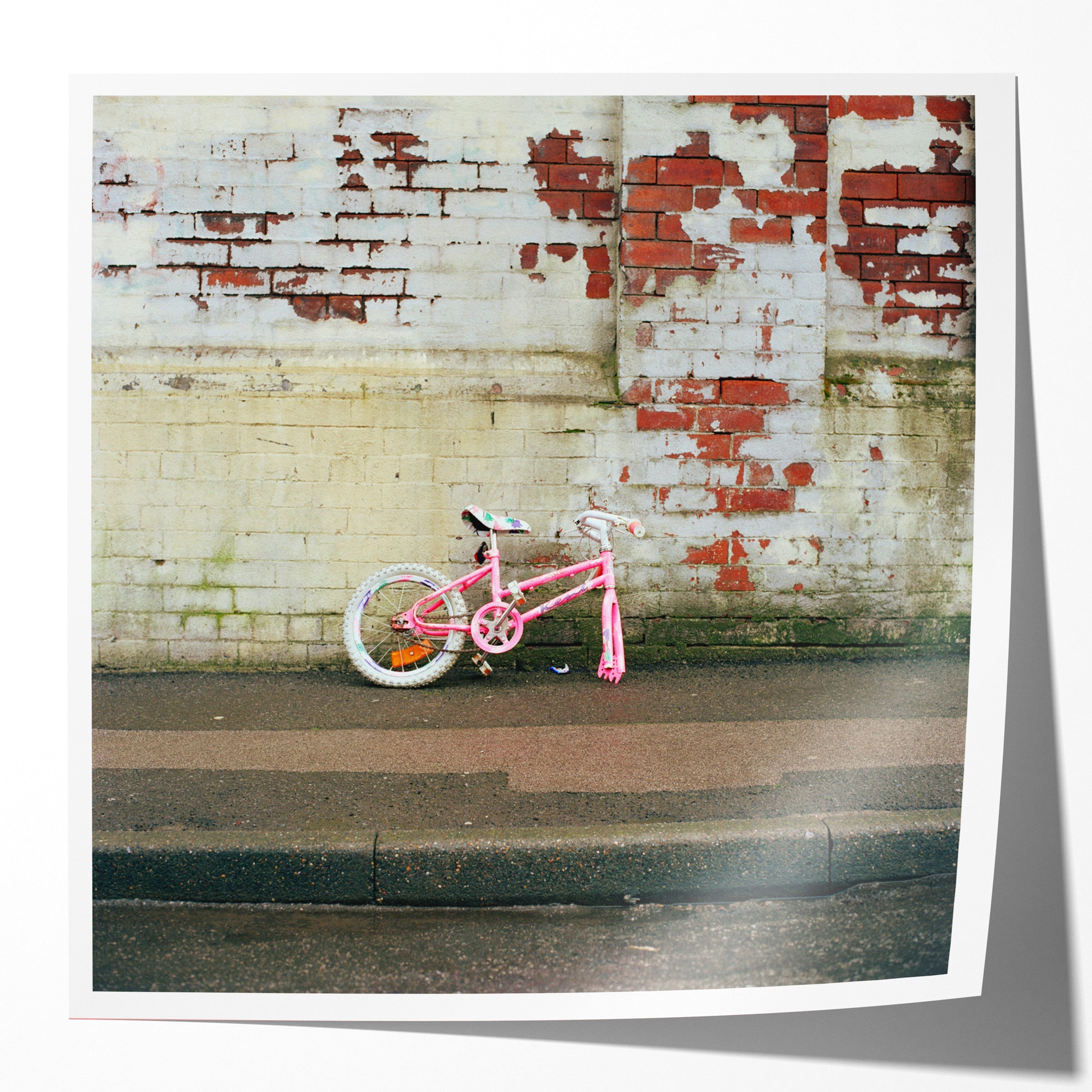 Abandoned Pink Bicycle