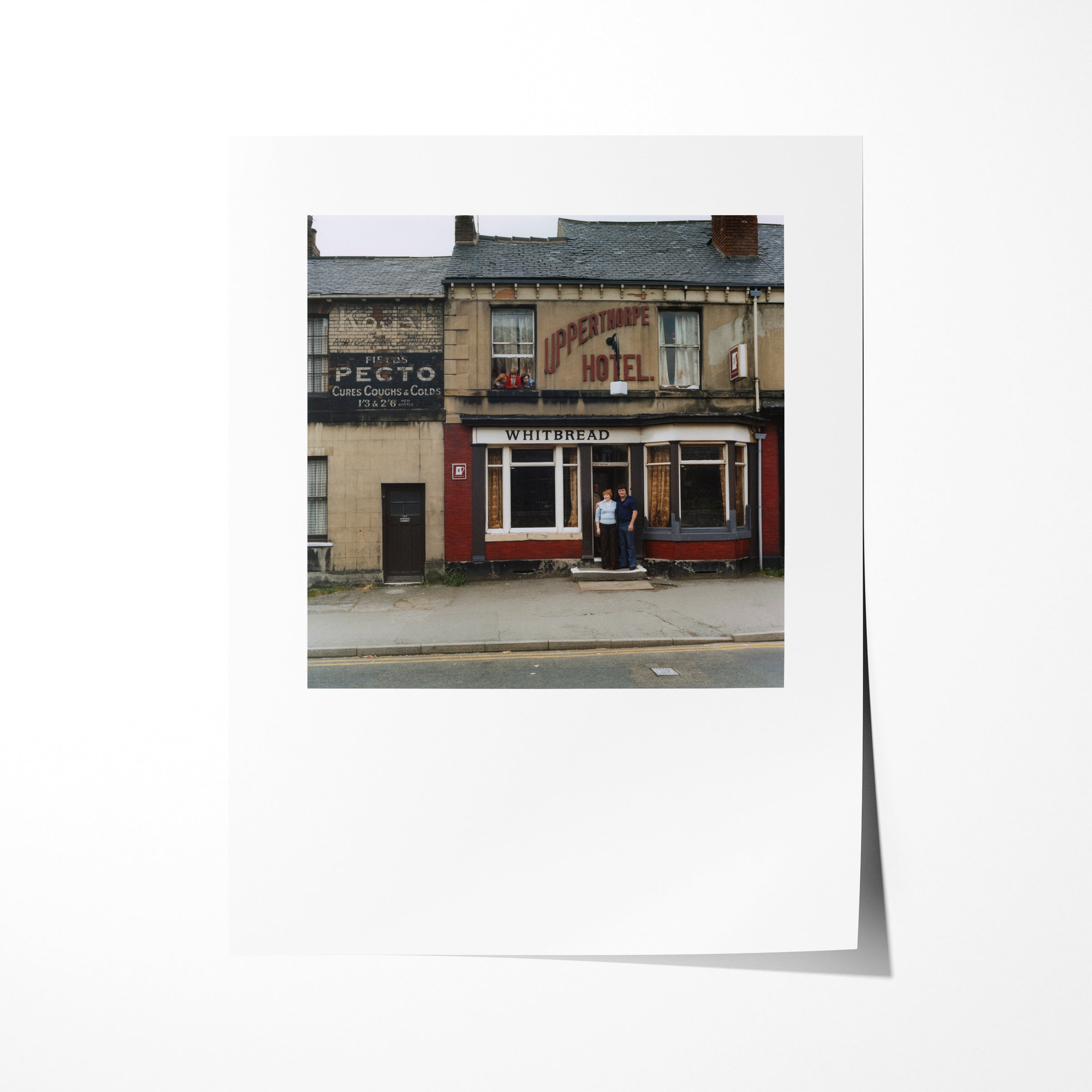 Keith, Sandra and the kids, Portland Street, Sheffield, 1978 - Reproduction Print