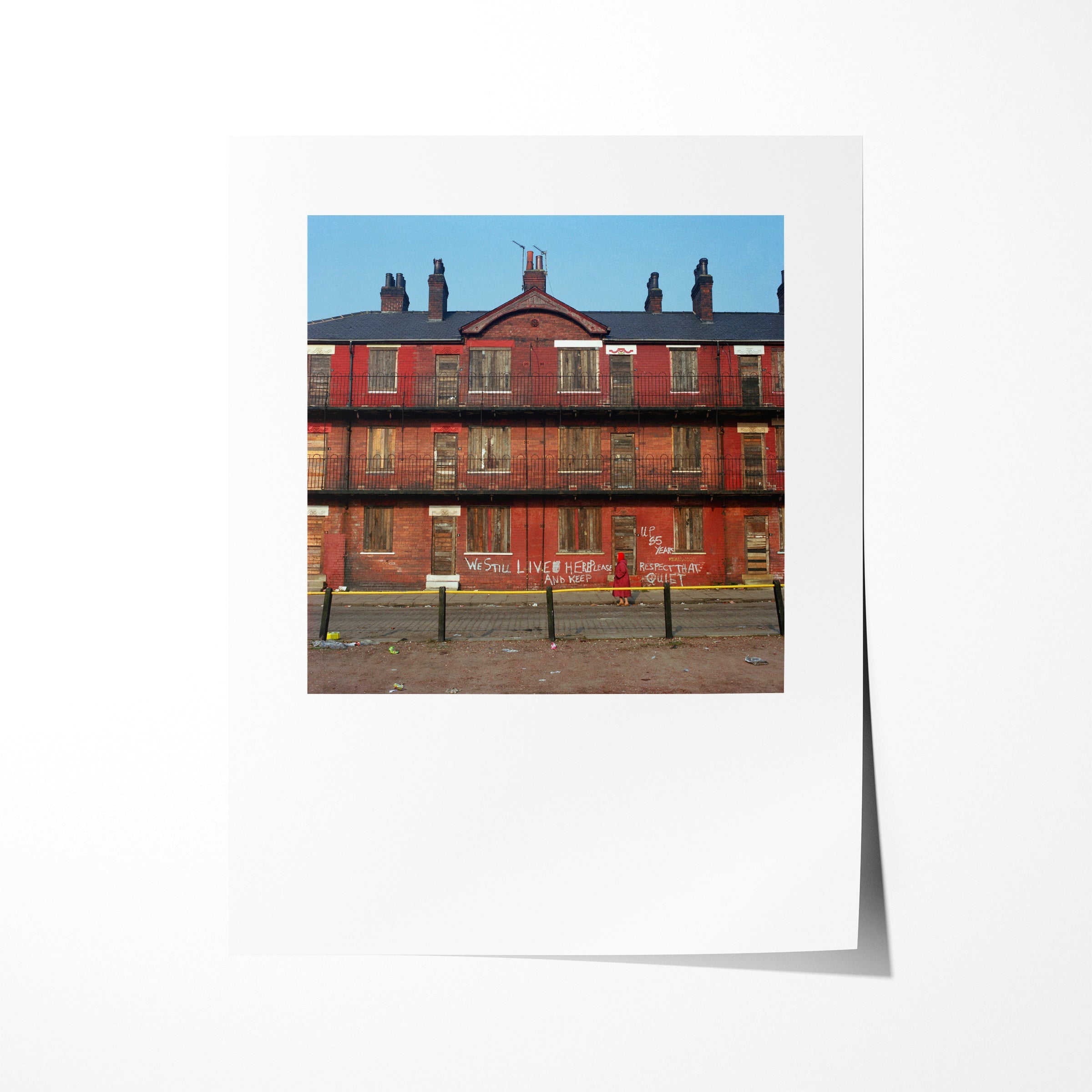 We Still Live Here', Alexandra Road, Leeds. 1980s - Reproduction Print