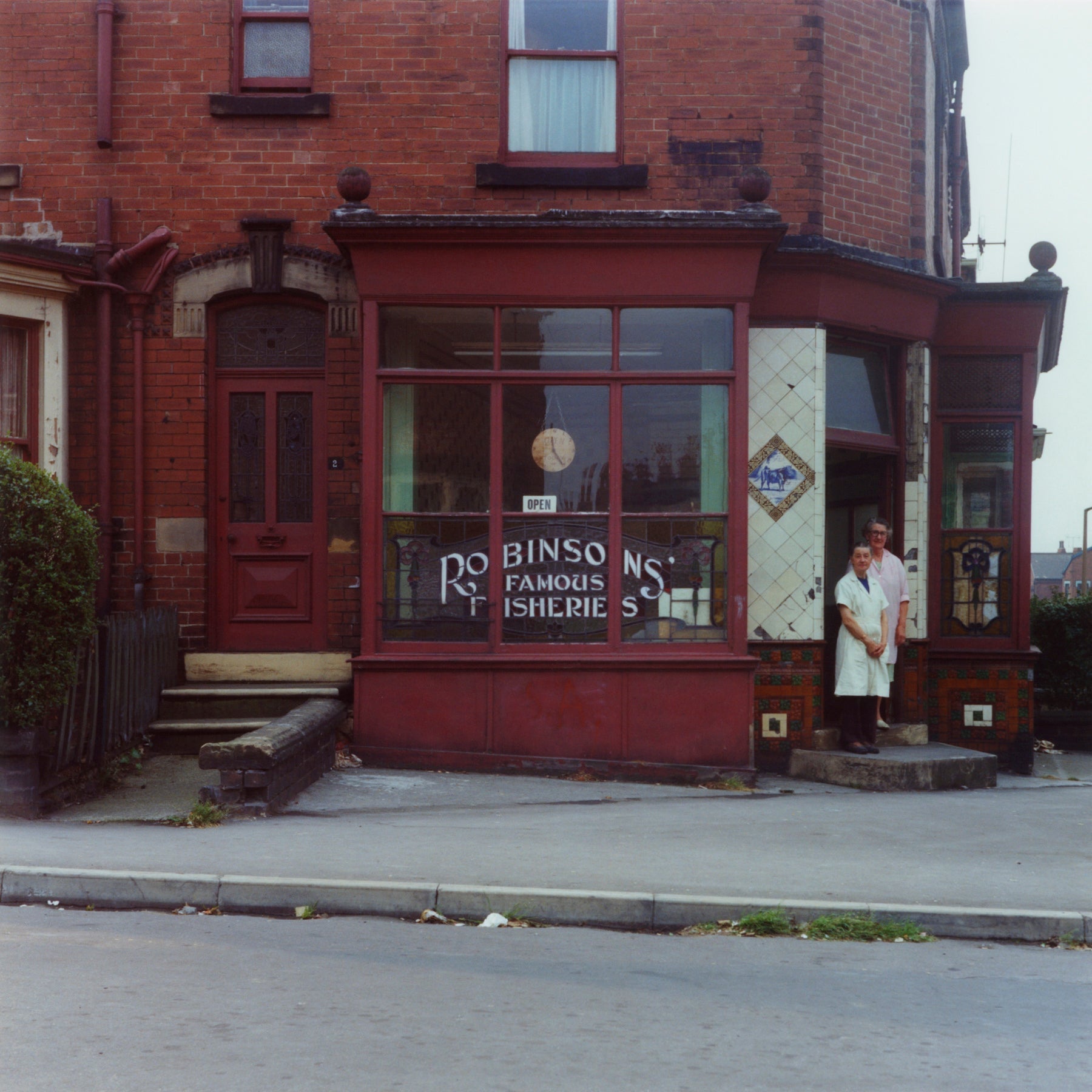 Mrs. Collins & Mrs. Clayton, Beck Road, Leeds, 1974 - 7x9" Print