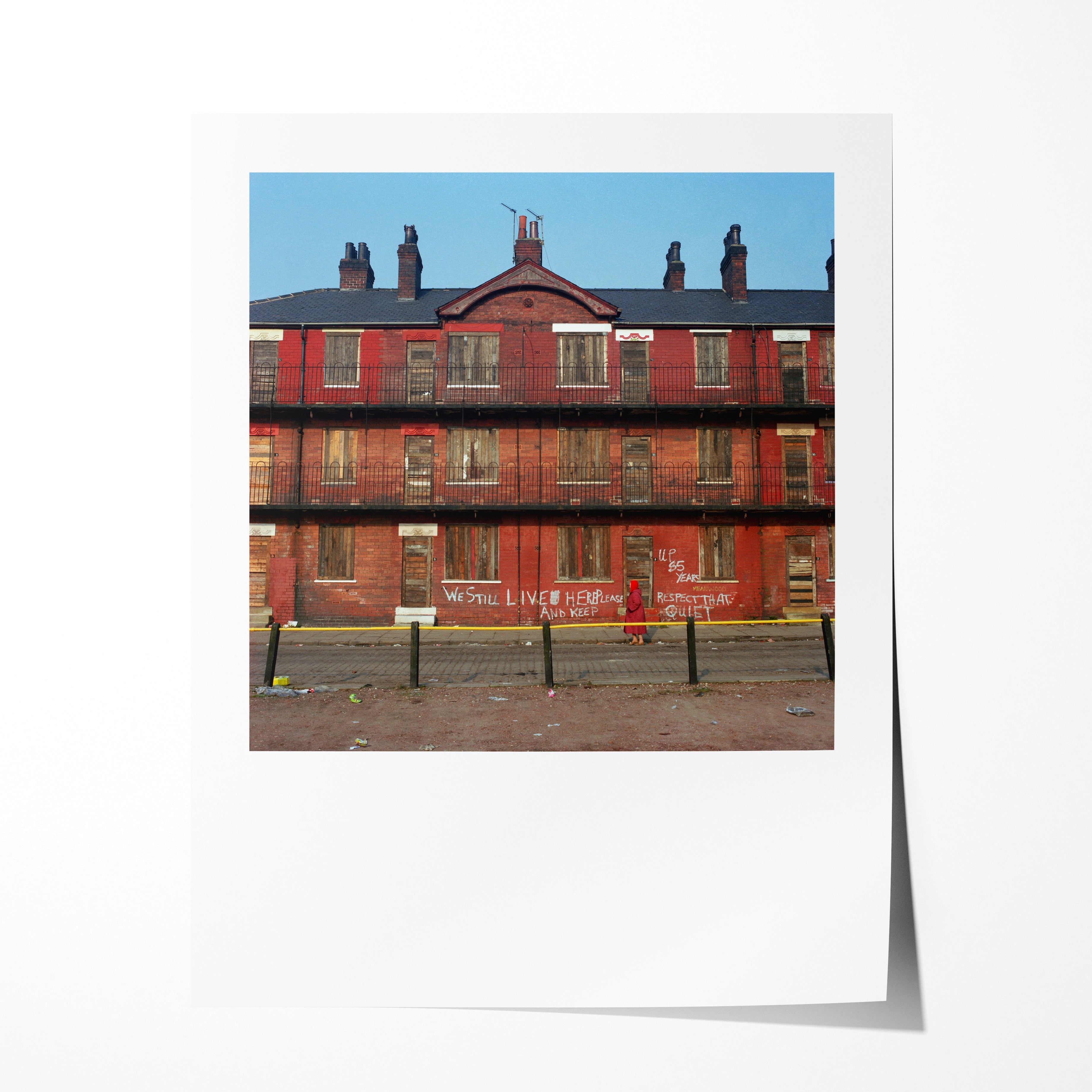 'We Still Live Here', Alexandra Road, Leeds. 1980s