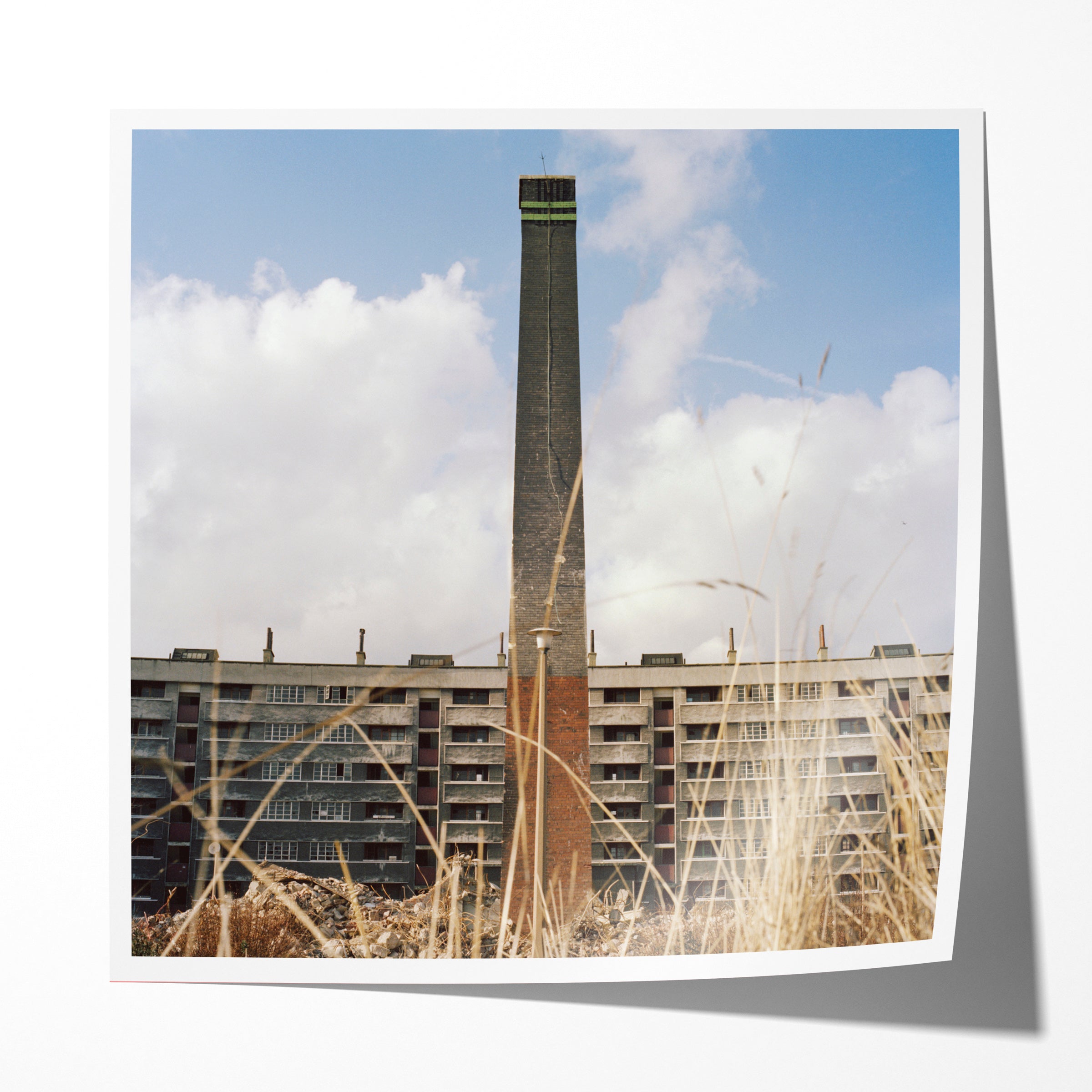 The end of the Refuse Disposal Plant, Quarry Hill Flats, Leeds, 1978